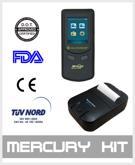 Alcohol tester breathalyzer MercuryKit